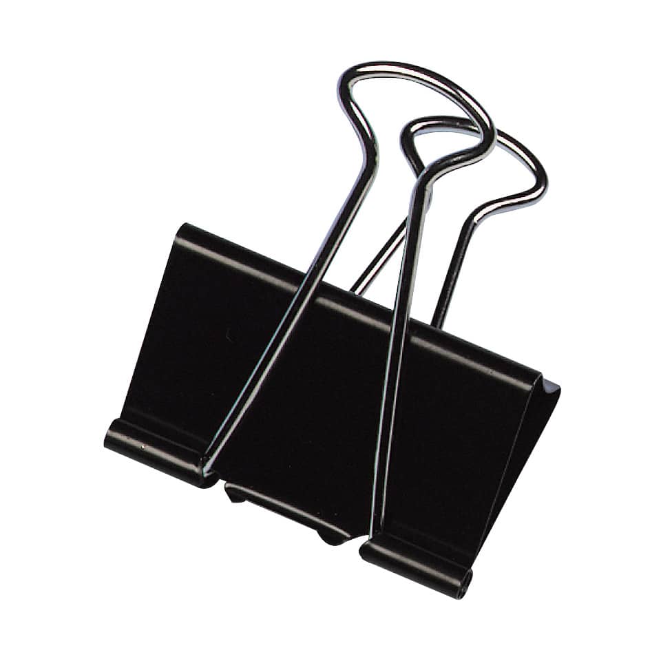 Ordnerklemme, Binder Clips, Büroklammern, Klammerclip, Schwarz