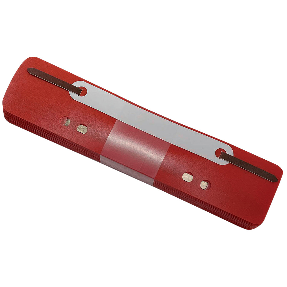 Roter Halter, Kunststoff, Schnellverbinder, Scharnierband, Metallfinger