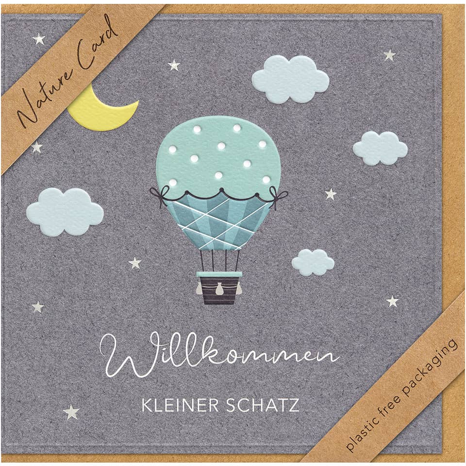 Naturkarte, Karte, Willkommen, Kleiner Schatz, Heißluftballon