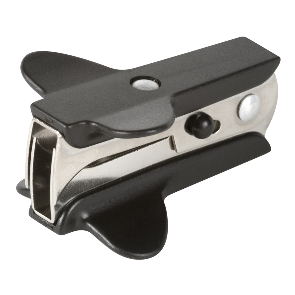 stapler, kleiner Heftgerät, Bürowerkzeug, Metallkörper, schwarz