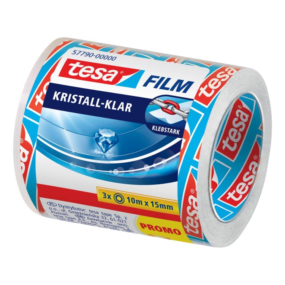 Klebeband, Filmband, Transparentkleber, Kristall-Klar, Rollband