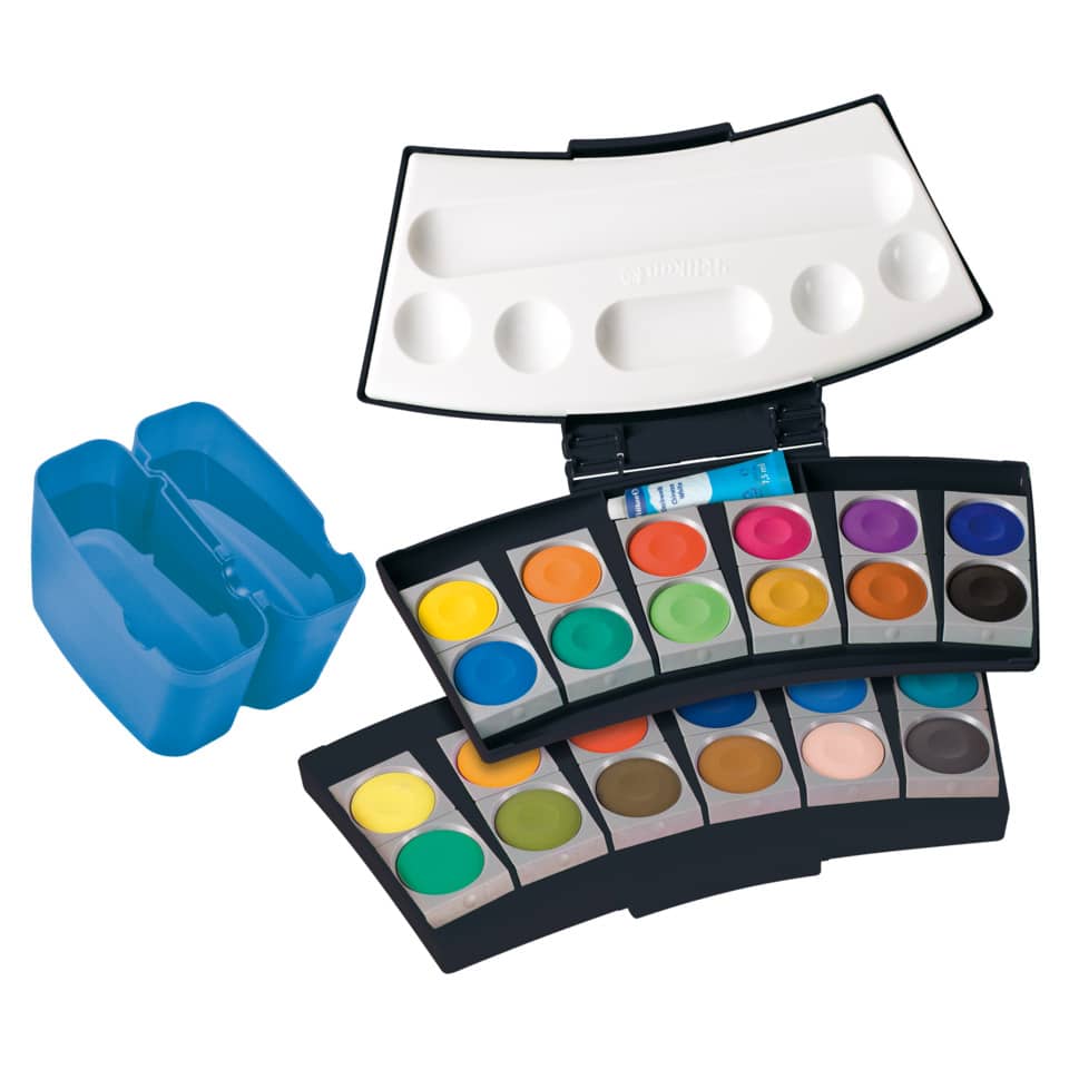 Farbbehälter, Palette, Medikamente, Pille
