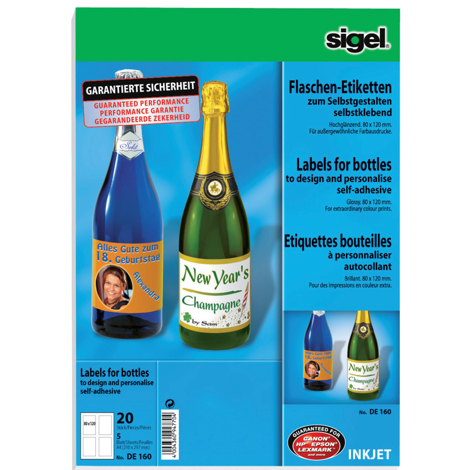Etiketten, Beschriftungen, Klebeetiketten, Flaschenetiketten, Verpackung