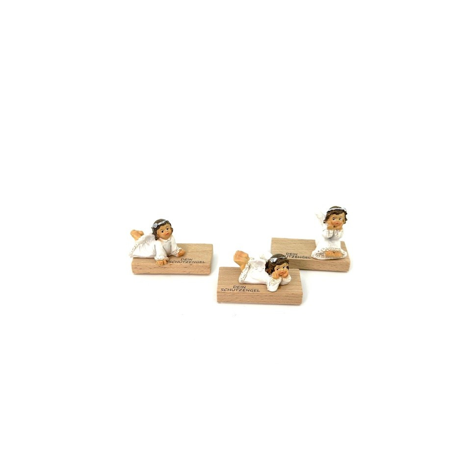 Figurines, Miniaturen, Engel, Holzständer, Schutzengel