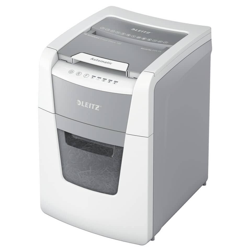 Aktenvernichter, Papierschredder, Automatik, Leitz, Grau