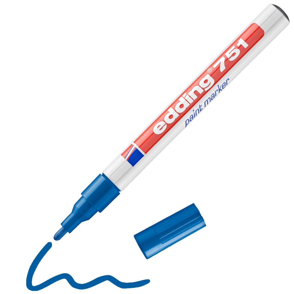 Marker, Stiftmarker, Blau, Breitspitze, Edding 7511