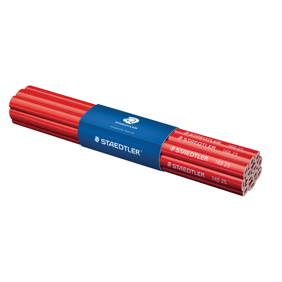 Bleistiftset, Zimmermannbleistifte, Rote Bleistifte, Holzbleistifte, Staedtler-Markenzeichen