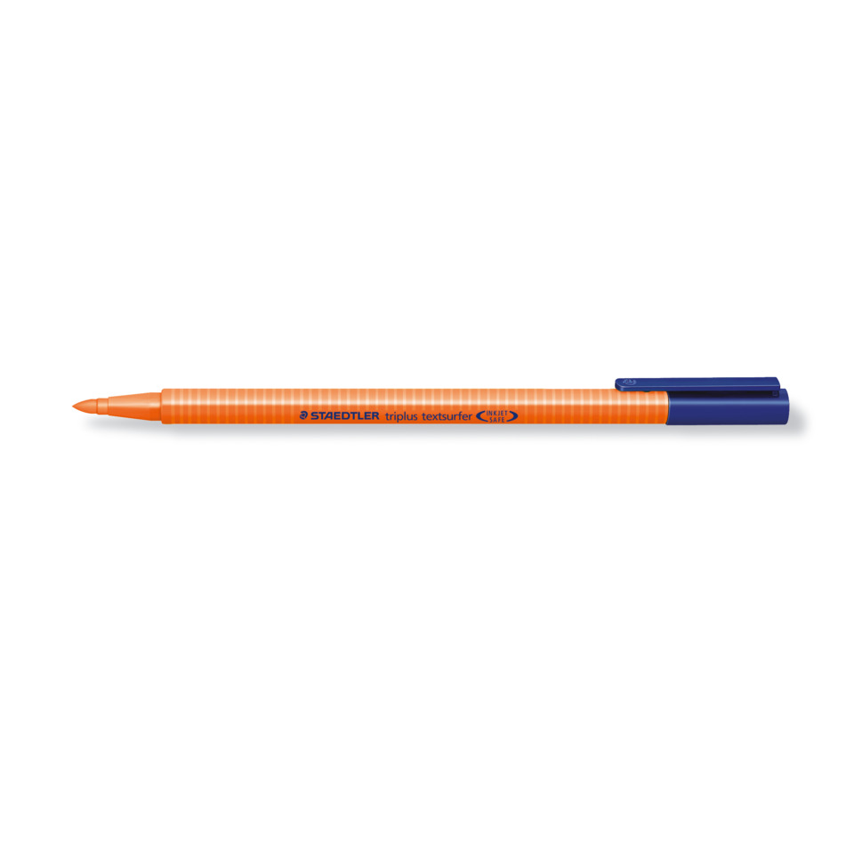 Textmarker, Filzstift, orange, Kugelschreiber-Optik, Kunststoff
