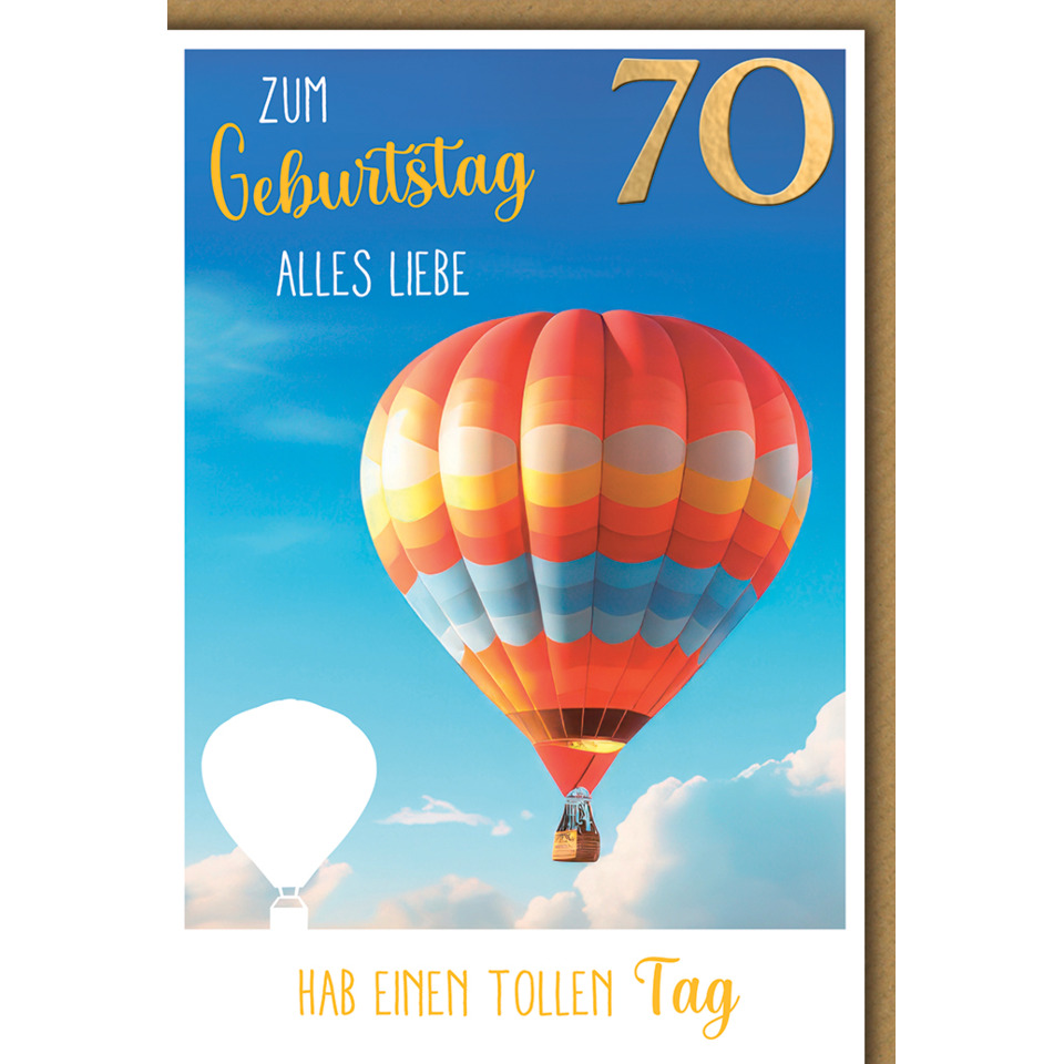balloon, heißluftballon, bunt, himmel, geburtstagkarte