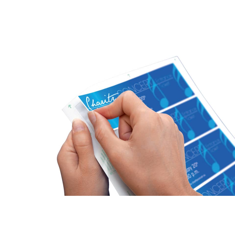 Sticker, Abziehaufkleber, Hand, Blau, Tickets