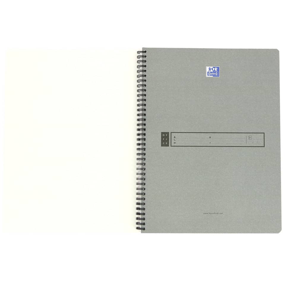 spiralnotebook, grauereinband, A5Größe, drahtgebundene, Oxford-MarkeAufkleber