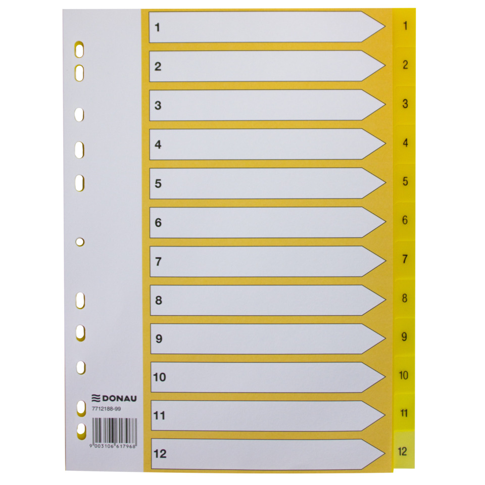 Index-Trenner, Etikettensheet, nummerierte Registerkarten, Ablage Trenner, Dokumenten-Organizer