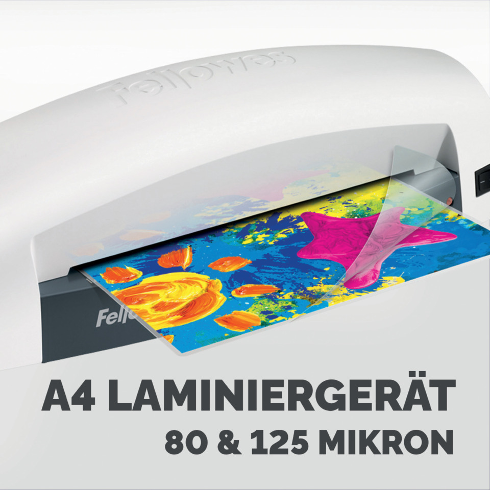 A4-Drucker, Laminator, bunter Druck, 80 Mikron, 125 Mikron