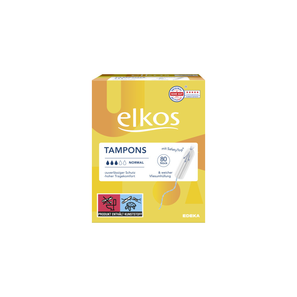 Tampons, Normal, 80 Stück, Polymer, Vliesummung