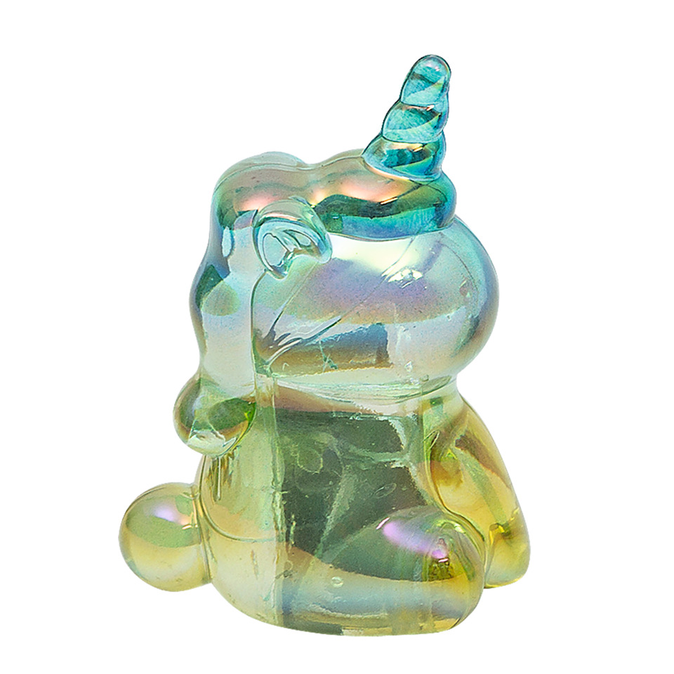 einhorn, glasfigur, glitzernd, transluzent, kunstobjekt