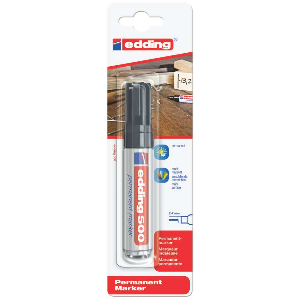 Permanentmarker 500, Keilspitze, nachfüllbar, 2-7mm, schwarz EDDING 4-500-1-1001