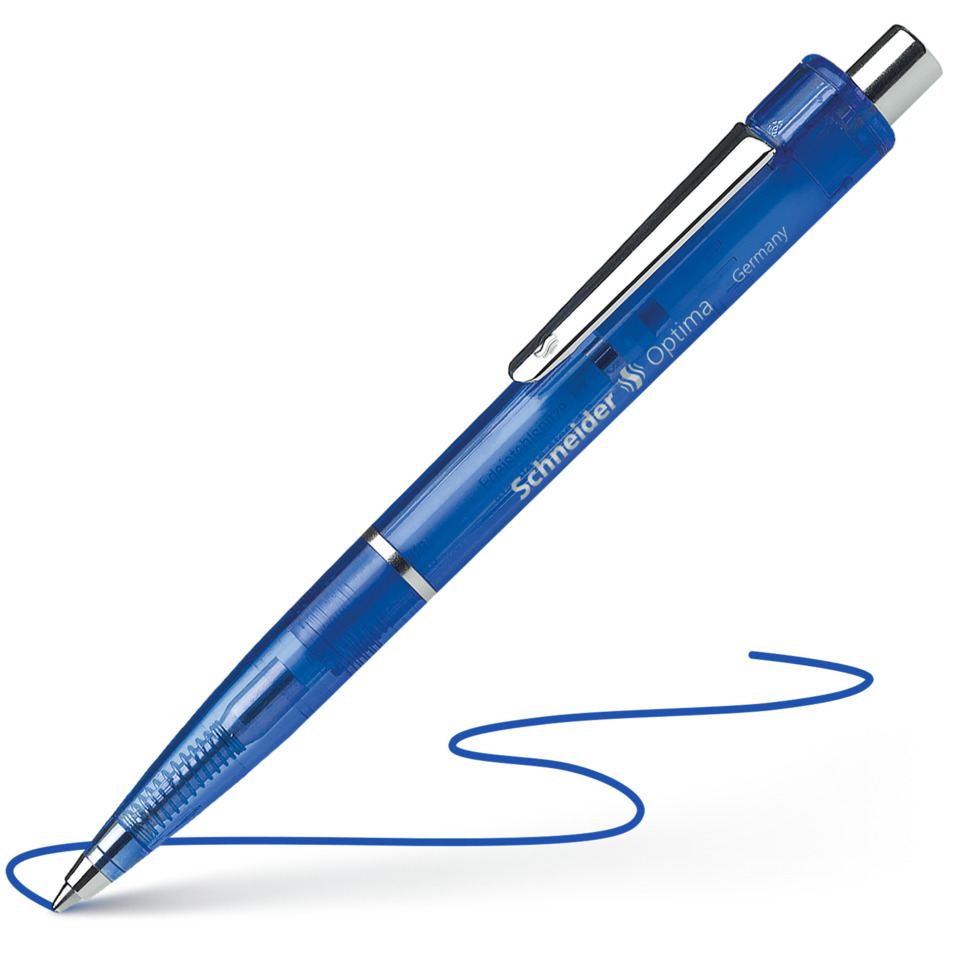 Kugelschreiber, Schreiber, Gehäuse blau, Gummi-Tintenroll, Kugelstift