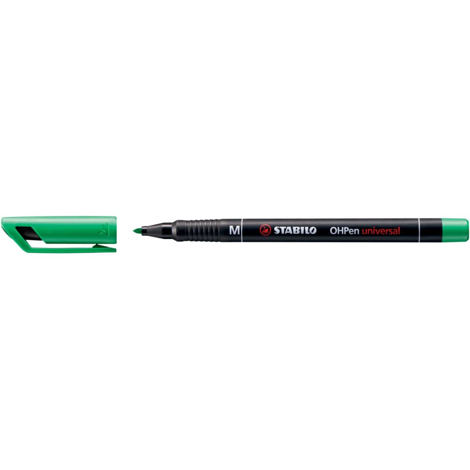 Marker, Permanent marker, Green cap, Fine tip, Unisex marker