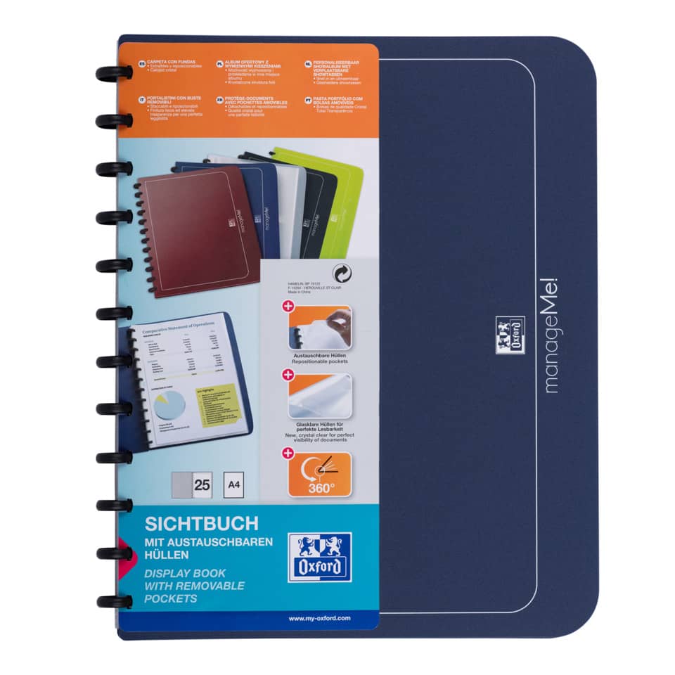 Klappbares Displaybuch, Displaybook, Klemmbindung, A4, Hülle aus Kunststoff