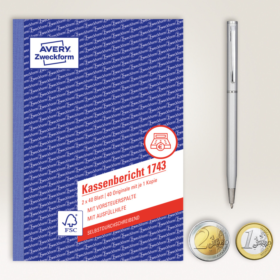 Kassenbericht, Ordnungsordner, Papierablage, A4, Kopie