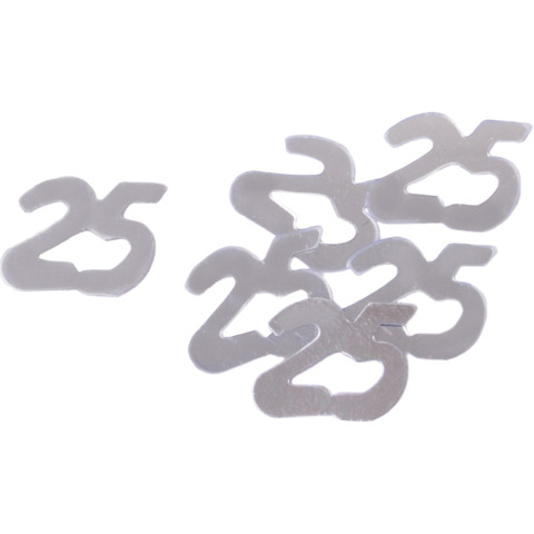 Konfetti Zahl 25, silber  42504