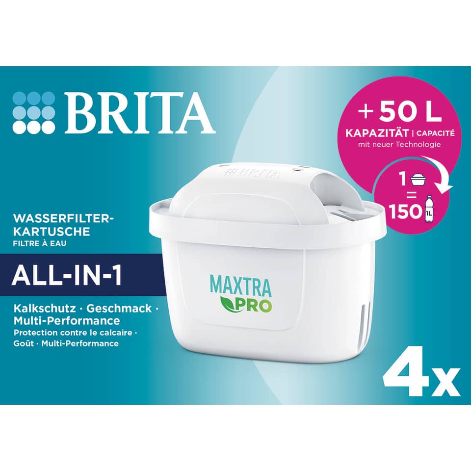 Wasserfilter-Kartusche MAXTRA PRO ALL-IN-1, Pack 4, weiß BRITA 122027 Werbung