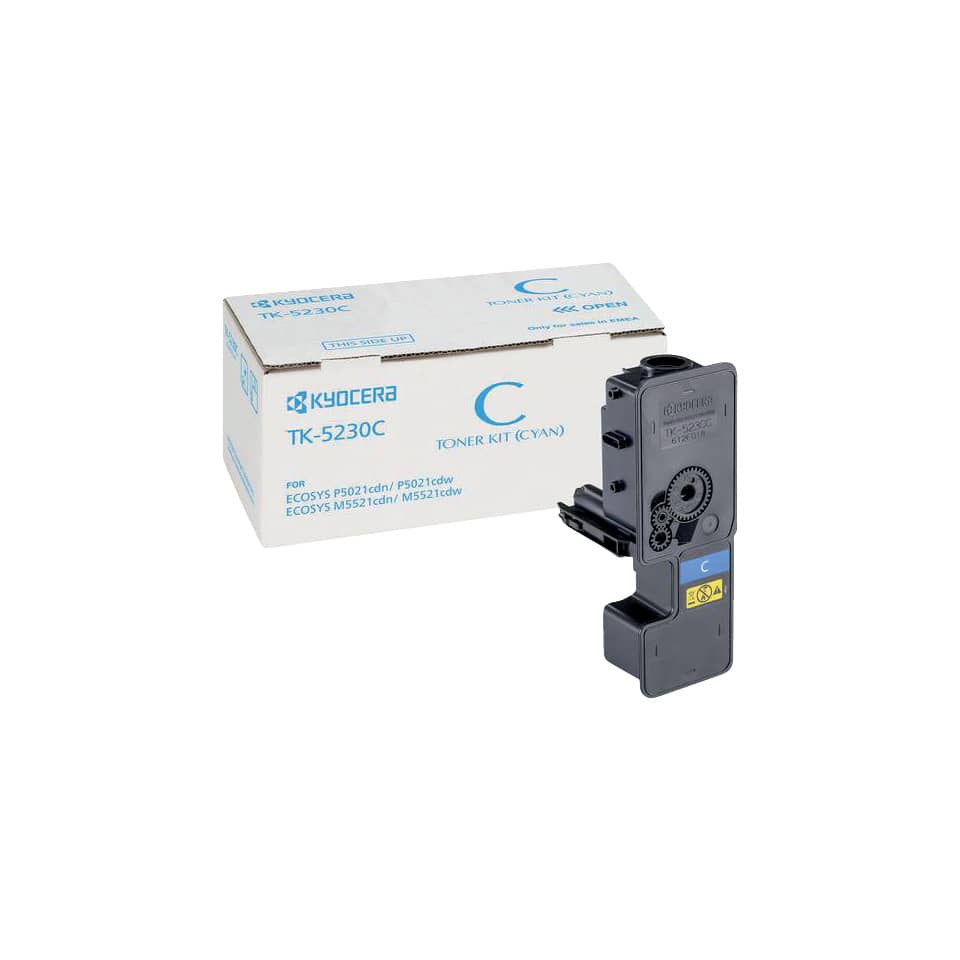 Toner-Kit, Toner Cyan, TK-5230C, Kompaktbox, Reinigungsinformation