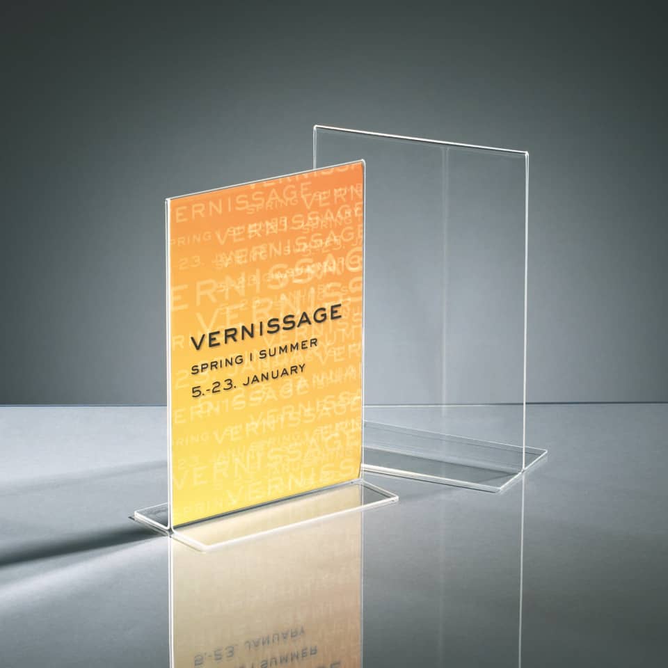 Acryl-Display, Plakathalter, Vitrine, Transparente Platte, Kunststoff-Display