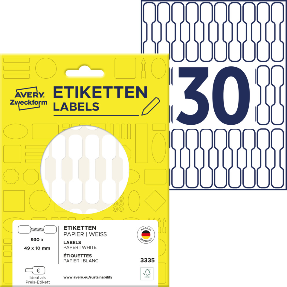 etiketten, labels, papier, format, größe