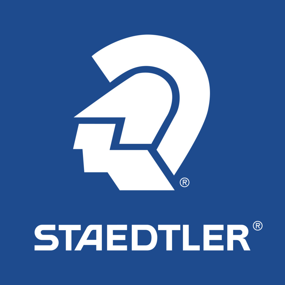 no, markenlogo,  Staedler, blauer hintergrund, weißes logo