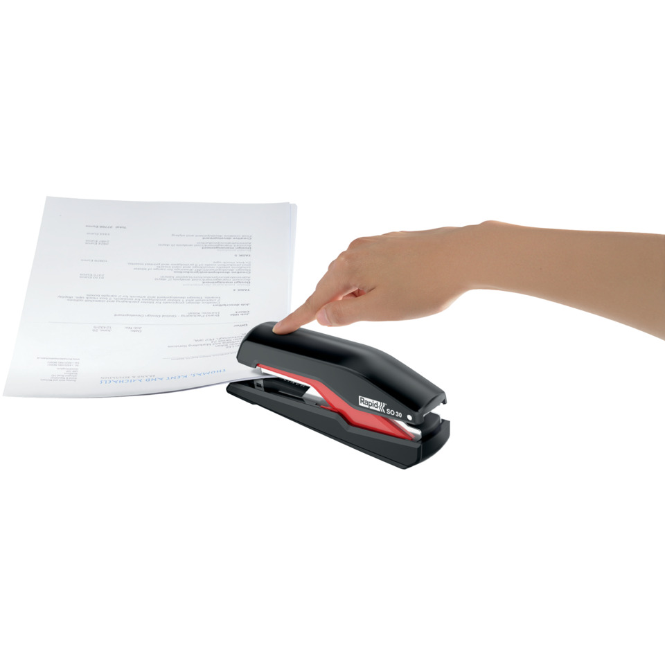 Stapler, Dokumente, Klammer, Rot-schwarz, Handgebrauch
