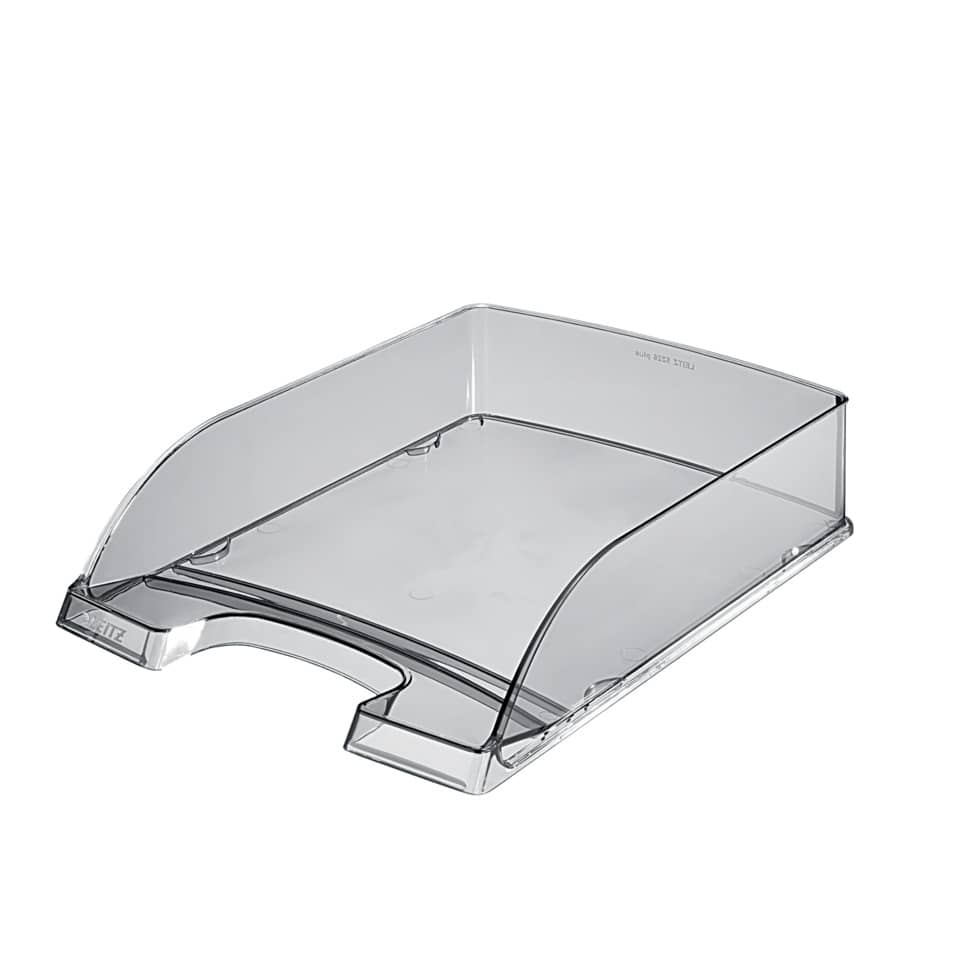 Briefkorb Transparent Plus, A4, Polystyrol, grau LEITZ 5226-00-92