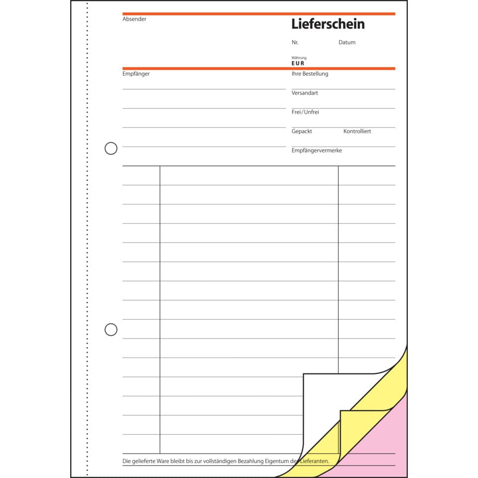 Lieferschein, Dokument, Paket, Kopie, Formular