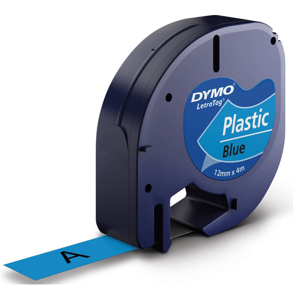 Tape measure, Plastic tape, Blue, Label tape, 12mm x 4m