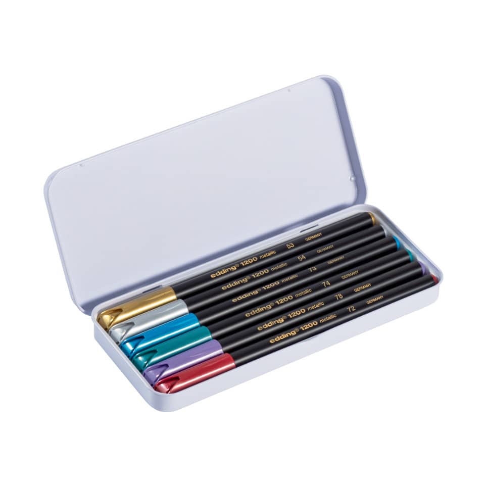 Set, Bleistifte, Kunstbedarf, metallic, Etui