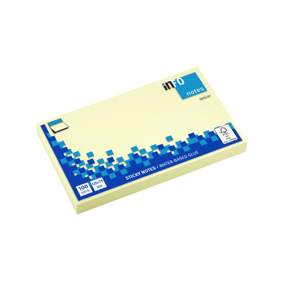 Sticky notes, Notizen, Wasserbasierter Kleber, 100 Blätter, Verpackungsbox