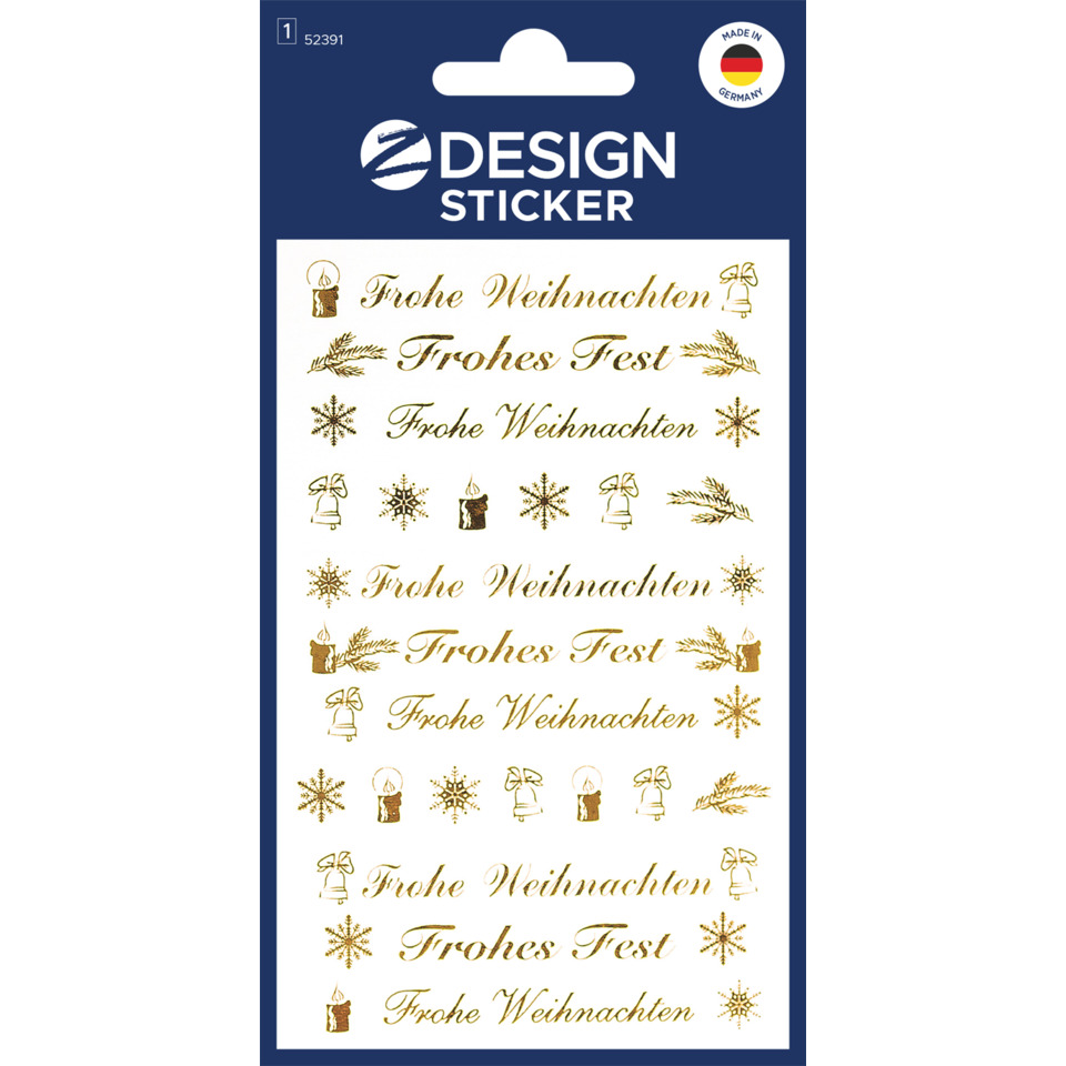 Weihnachten, Sticker, Gold, Schrift, Motiv