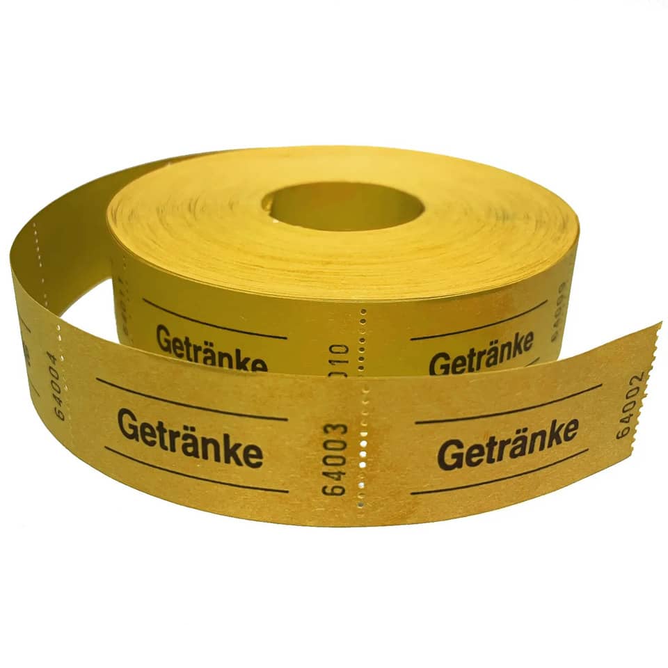 Getränke, Barcode, Etiketten, Rollenetikett, Gelb