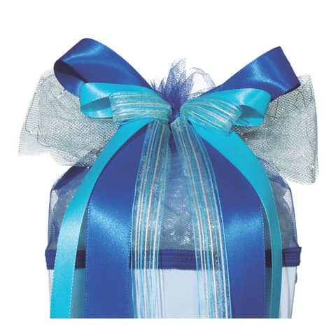 Schultütenschleife, LED-Blue Star, Polyester, 50x23cm ROTH 679293
