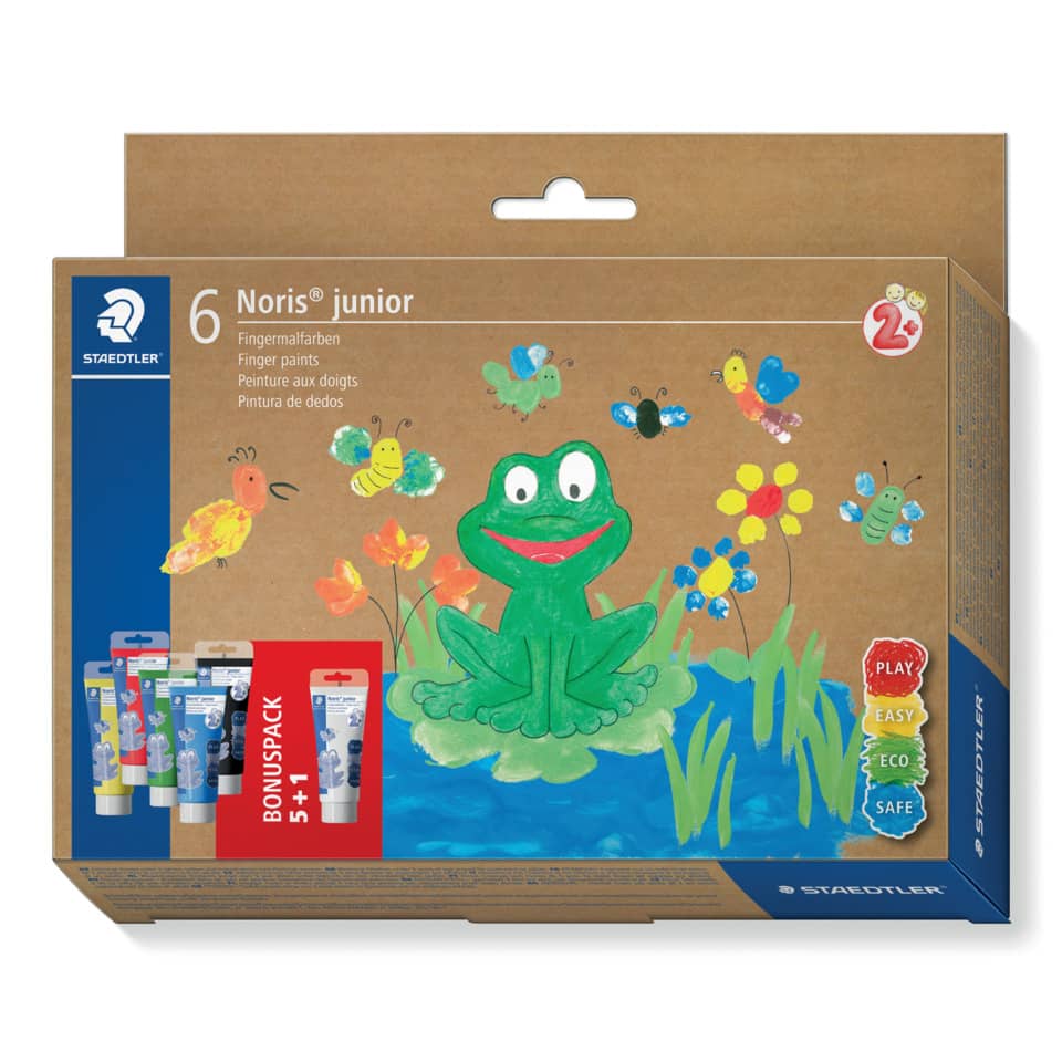 Kinder-Acrylfarben, Fingerfarben, Frosch, Bunt, Malset