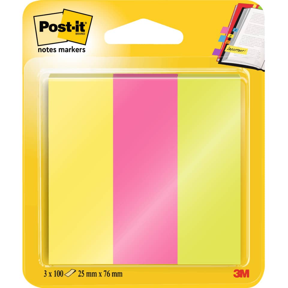 Post-it Notizen, Notizzettel, Bunt, Blöcke, 3x100