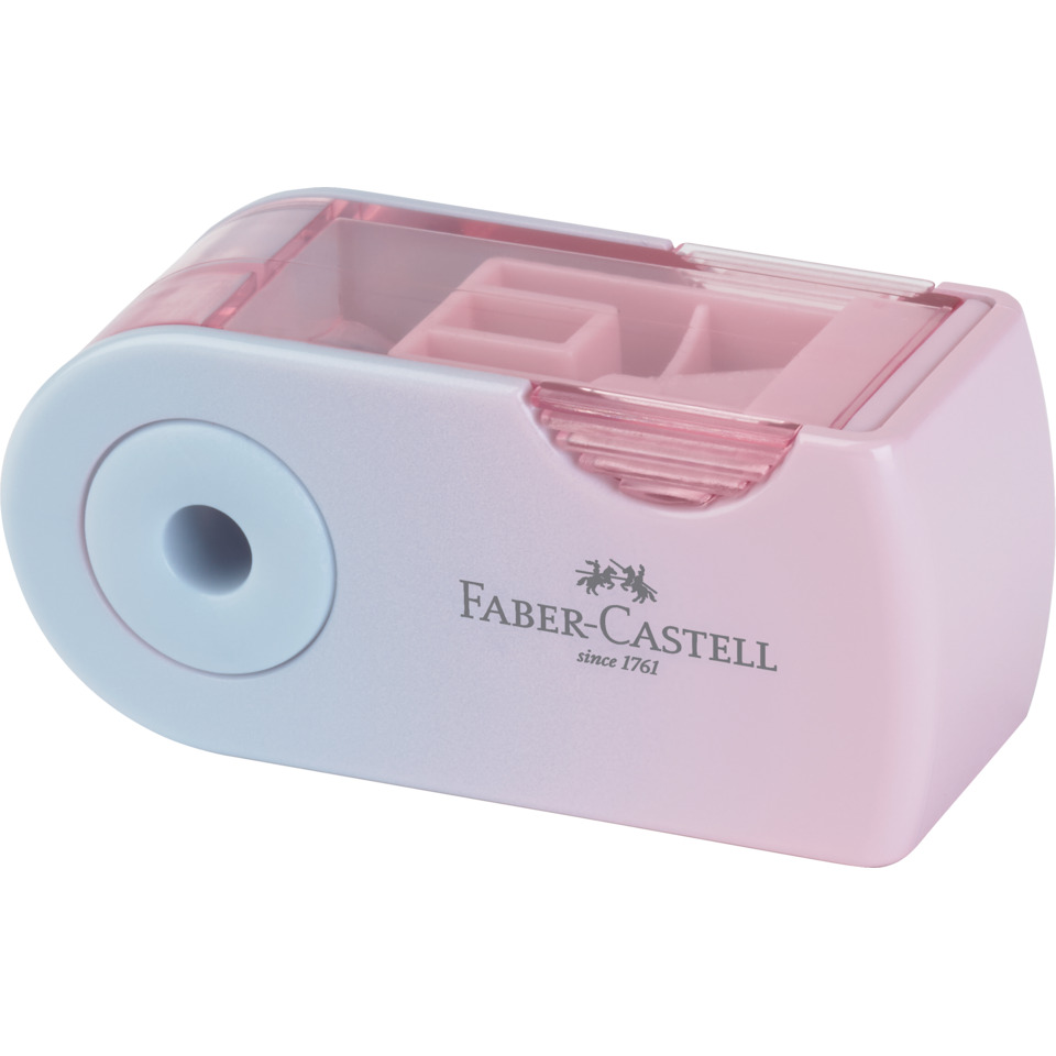 Bleistiftspitzer, Schwarz/Blau?, Filz?, Faber-Castell, Schleifkasten?