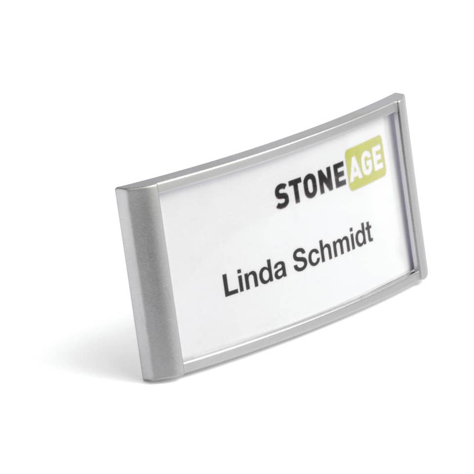 Namensschild, Tischschild, Metallschild, Nameplate, Beschilderung