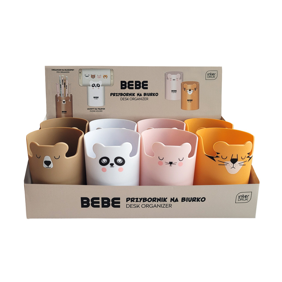 Schreibtisch-Organizer, Maus-Tonbecher, Bären-Tonbecher, Katze-Tonbecher, bunter Becher-Set