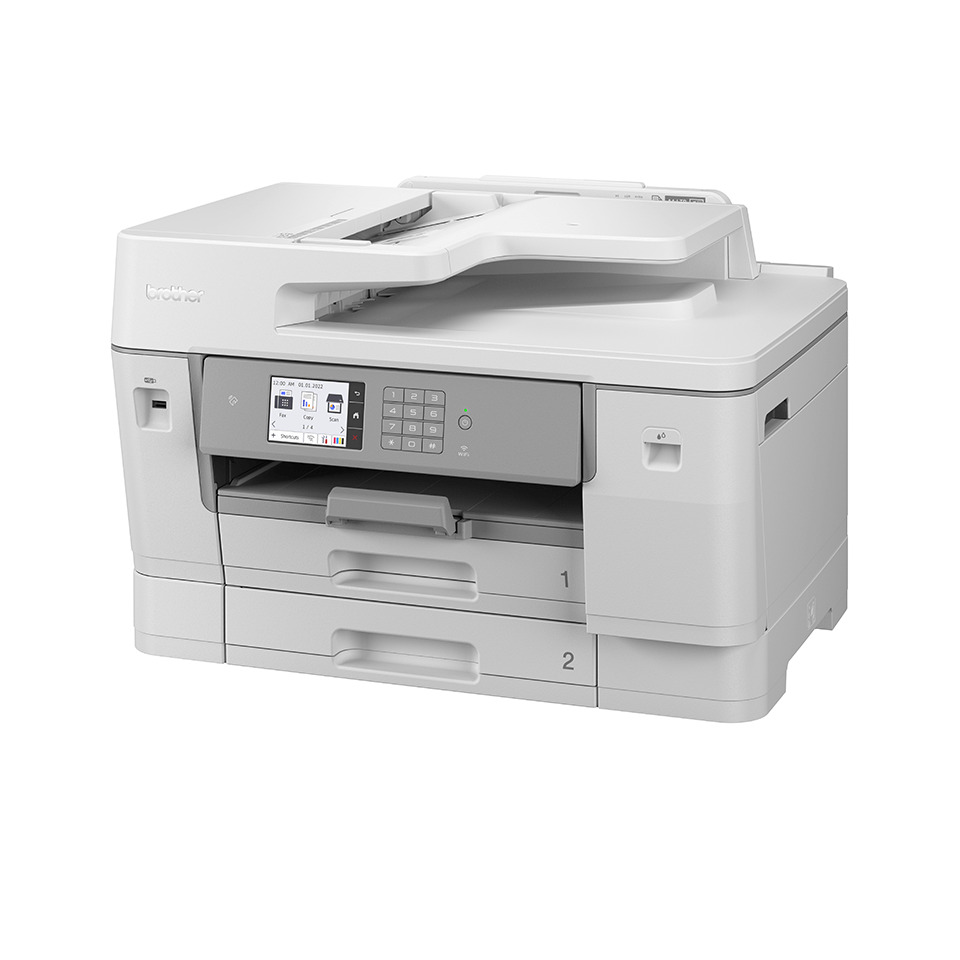 Multifunktionsdrucker, Bürodrucker, Farbe: Weiß, Papierschacht 2, LCD-Anzeige