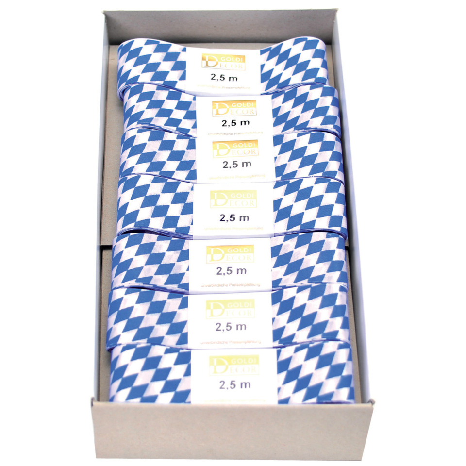 Weiß-Blau Muster, Kordelband, Dekorationsband, Gurtband, Schachtelverpackung