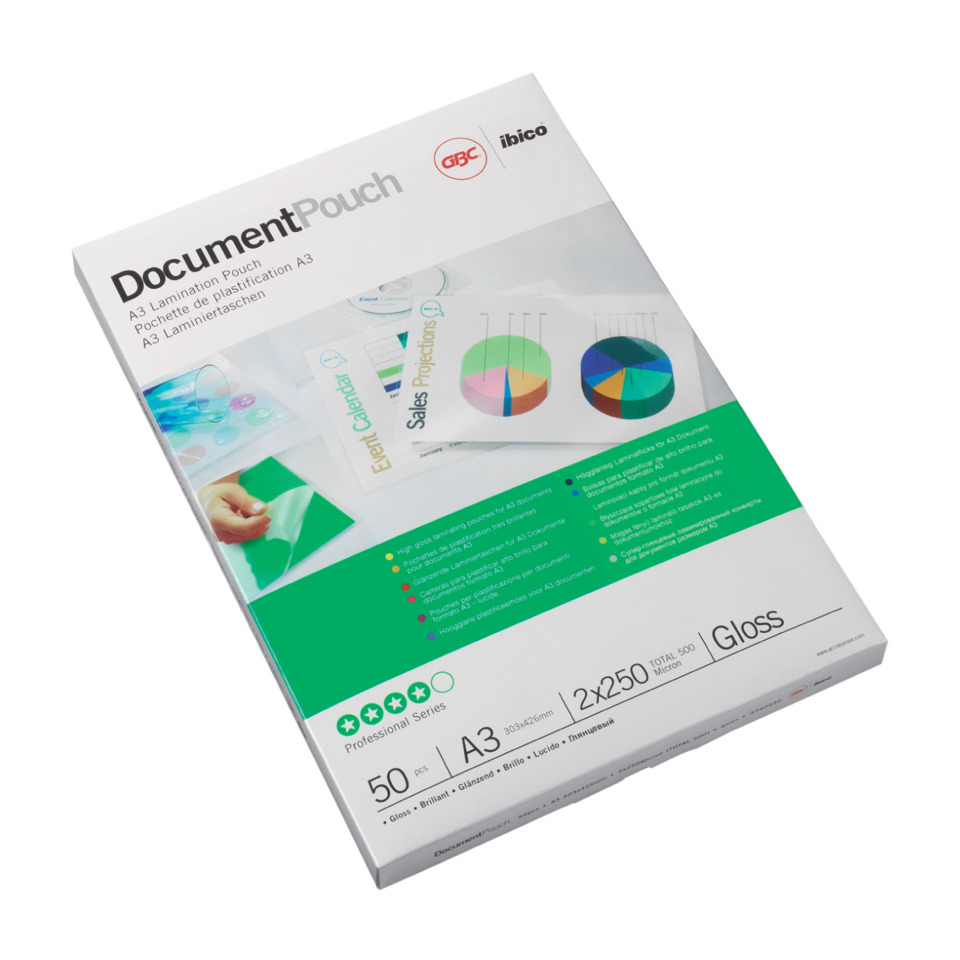 Dokumententaschen, Dokumentenumschlag, A3-Papierhülle, Glanzfolie, 50 Blatt