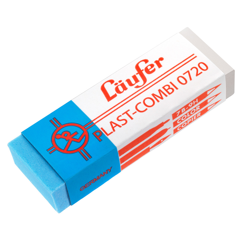 radiergummi, plastikradiergummi, blau/weiss, Caufer, Deutschland