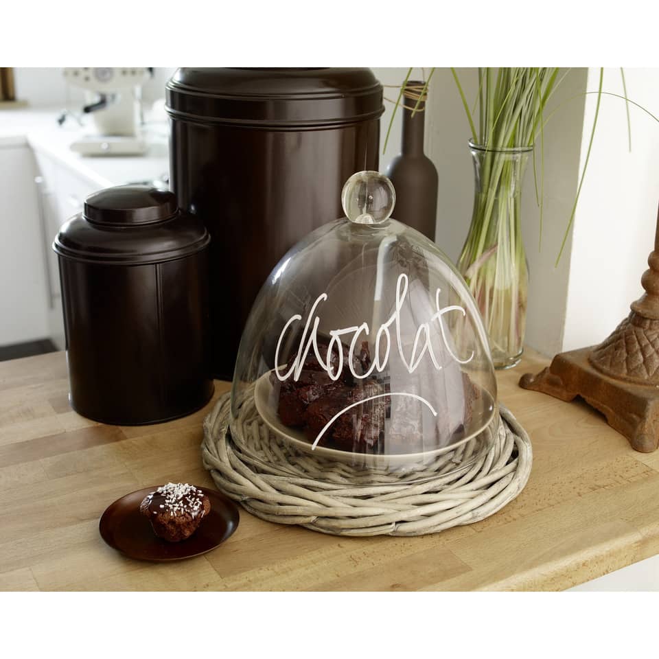 Schokoladenkuchen, Glasvitrine, Glasabdeckung, Küchendekoration, Deko-Glasbehälter