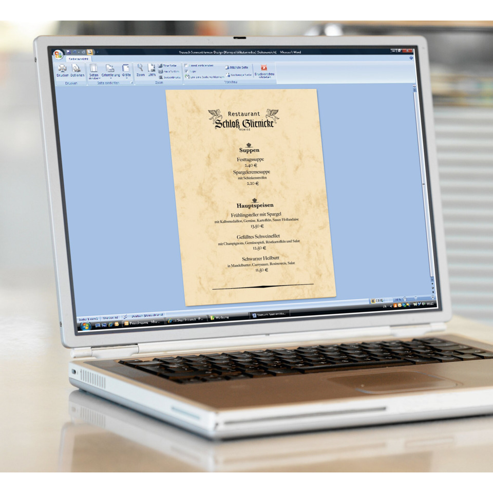 laptop, notebook, screen, document, menu